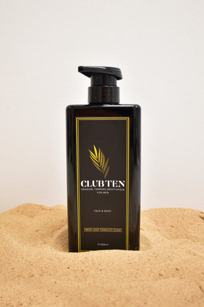Bottle of Gradual tan moisturiser for men. 